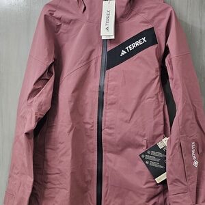 Adidas Women’s Terrex Techrock 3L GORE-TEX C-Knit Jacket Maroon MEDIUM